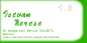 istvan mercse business card